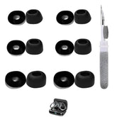 6 Pairs Replacement Silicone Ear Buds Tips Compatible With Sajawass, Beartwo, Xiaowtek, Axil, Atheewon, Champonic, Dusonlap, Vekj, Guguearth, Fits In Case, With 3-In-1 Cleaner Kit, S/M/L