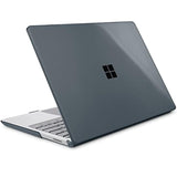 Case For 12.4 Inch Microsoft Surface Laptop Go 3/2 / 1 2023-2020 Releases, Plastic Hard Shell Case With Screen Protector And Keyborad Cover +Dust Plugs Model 2013/1943,Crystal Black