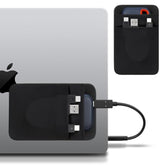 Portable Hard Drive Sleeve For Laptop, 2-Pocket Stick On Pouch With Reusable Adhesive, For San Disk, Samsung, Crucial, Portable External Solid State Drive Ssd Hard Drive Carrying Case, Black