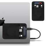 Portable Hard Drive Sleeve For Laptop, 2-Pocket Stick On Pouch With Reusable Adhesive, For San Disk, Samsung, Crucial, Portable External Solid State Drive Ssd Hard Drive Carrying Case, Black