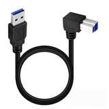 Usb 3.0 Printer Cable - Type A To Type B 90 Degree 50Cm/1.5Ft For Printer, Monitor, External Hard Drive, Scanner