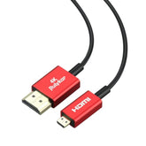 4K Micro Hdmi To Hdmi 6.6Ft/2M, Ultra High Speed 48Gbps, Ultra Thin Hdmi Cord