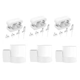Wall Mount For Deco X10 X15 X20 X50 X55 X60 Wifi 6 Router Bracket With Silicone Cable Organizer Sturdy Space Saving Mesh System Holder,White,3Pack