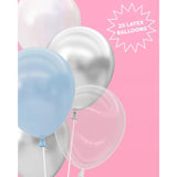 25Pc Blue & White Balloon Set 12" – Bridal, Baby Shower, Birthday & Winter Décor