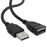 3Ft USB A Male to Female Extension Cable for Data Transfer and Charging Black
