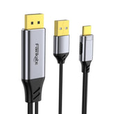 Displayport To Usb C Cable, 4K@60Hz Display Port To Usbc 6.6Ft, Dp 1.2 Male To Type-C Male Converter For Usb-C Touchable Portable Monitor, Compatible For Macbook Pro/Air, Imac