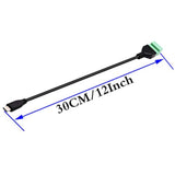 Type C Usb Screw Terminal Block Connector Cable 2.0 Type C Usb Male Plug To 5 Pin Way Female Bolt Screw With Shield Terminals Pluggable Type Adapter Connector Converter Cable?30Cm2Pack Male