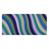 Mouse Pad Desk Mat Leather Desk Pad Large Gaming Desk Cover Protector Mat For Keyboard Computer Laptop Office Waterproof 35.4 X 16.5 Inch Swirls Waves