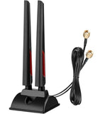 Wifi 6E Tri-Band Antenna 6Ghz 5Ghz 2.4Ghz Gaming Wifi Antenna Magnetic Base With 6.5Ft Extension Cable For Pc Desktop Computer Pcie Wifi 6E Card Wireless Network Router Security Cameras