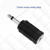 3.5Mm Mono To Stereo Adapters, 2 Pack 1/8" Mono Male Plug To 1/8" Trs Stereo Female Jack Socket Accessories For Headphone Radio