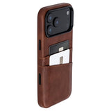 Card Case for iPhone 17 Pro Max with Magnetic Mounting Plate, Camera Control Button, Wallet with 2 Holder Slots: M2 Exec Premium Synthetic Leather