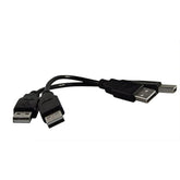 2 Pack 6 Inch Black Usb 2.0 High Speed Male A To Male A Cable 0.5 Ft