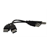 2 Pack 6 Inch Black Usb 2.0 High Speed Male A To Male A Cable 0.5 Ft