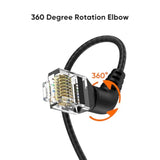 CableCreation CAT6A Ethernet Cable UTP Booted, 360° Rotation CAT6A LAN Network