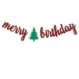 Merry Birthday Banner, Christmas Birthday Decorations, Be Merry, Merry And Bright Banner, Christmas Mantel Sign Red Glitter