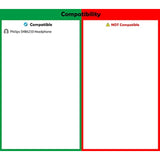 Professional Headset Replacement Earpads Cushion Headphone Ear Pads Compatible With Philips Shb6250 Shb 6250 Headphone