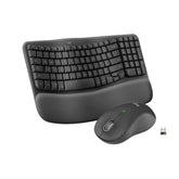 Logitech Wave Keys MK670 Combo, Wireless Ergonomic Keyboard with Signature M550 L Wireless Mouse, Comfortable Natural Typing, Bluetooth, Logi Bolt, for Multi-OS, Windows/Mac - Graphite