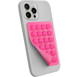 Suction Phone Case Mount, Silicone Hands-Free Holder for iPhone/Android, Pink