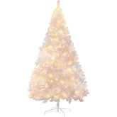 6Ft Christmas Tree, Artificial Christmas Tree With Rc 300 Leds Warm White & Multicolored String Lights(Not Pre-Strung) For Indoor Outdoor Winter Decoration, 11 Lighting Modes With Timer