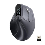 Ergonomic Vertical Mouse With Led Screen, Knob Control, 5 Programmable Buttons, 57° Angle, 4-Device Connect(2.4G /Bluetooth/Wired), 800-2400 Dpi, Rechargeable Mice For Windows, Mac, Laptop, Pc