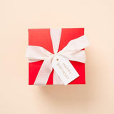 Letterpress Gift Tags, Gold Foil, Happy Birthday, To And From, Set Of 25 Paper Tags With Satin Ribbon