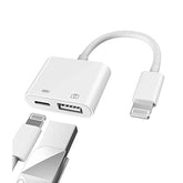 Apple Certified Lightning Male To Usb Female Adapter Otg And Charger Cable For Iphone 11 12 Mini Max Pro Xs Xr X Se 7 8Plus Ipad Air A Camera Memory Stick Flash Drive Cord Converter Charging Splitter