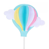 Kids Party Favors Hot Air Balloon Pack Of 8 Paper Cake Topper
