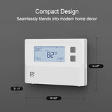 T21 Programmable 2 Heat/1 Cool Thermostat For Home, Digital Household Thermostat Compatible With Heat Pump With Auxiliary Heating And Conventional 2H/1C Multi-Stage System(C-Wire Recommended)