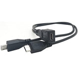 Micro Usb Splitter Cable, Micro Usb 1 Female To 2 Male Y Splitter Extension Ch