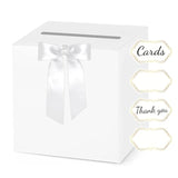 White Wedding Card Box For Wedding Cards At Reception, Birthday, Baby Shower, Graduation Box Party, Raffle, Anniversaries?Money Boxes Holder
