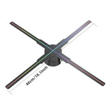 3D Hologam Fan,Spinne With Bluetooth Emote ,Hologam Pojecto Hd Led With 700 Video Libay ,Hologaphic Fo Halloween (46Cm)