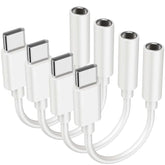4Pcs Type Usb C To 3.5Mm Female Headphone Jack Adapter, Usb Type C To Aux Audio Dongle Cable Cord, Compatible With Samsung S20/S20+/S20 Ultra, Pixel 4/+ 4Xl, And More Usb C Devices