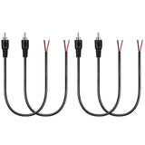 4 Pack Rca Male To Speaker Wire, Rca Male Plug Adapter Connector To Bare Wire Open End Audio Cable For Amplifier Audio Video Receiver Speakers
