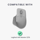 kwmobile Mouse Feet Replacement Compatible with Logitech MX Master 3 / 3S Computer Mouse Skates Sticker - Black