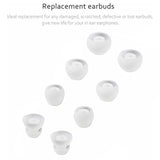 Replacement Earbuds Silicone Ear Buds Tips Compatible With Beats By Dr Dre Powerbeats Pro Wireless Earphones, Earbuds Replacement Tips For Beats Felx (White 8Pcs)