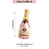 Partyforeve 2 Rose Gold Glitter Ring Bachelorette Balloons 40In Bottle Glass Bridal