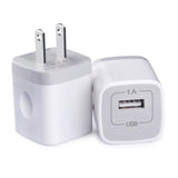 Usb Wall Charger,5V 1A Power Adapter,2Pack Fast Charging Block Charger Box Single Port Outlet Plug For Iphone 16E/16 Pro Max/16 Pro/16 Plus/16/15/14/13/12,Samsung Galaxy S25 Ultra/S24/A56/A36/A26/A16