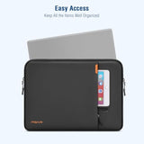 MOSISO 360 Protective Laptop Case 13.3 inch, 13-14 inch Laptop Sleeve Compatible with MacBook Air 13.6/Pro 13/Pro 14, HP Dell ASUS Lenovo, Shockproof Vertical Bag with Front Pocket&Small Case, Black