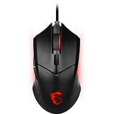 msi Clutch GM08 Gaming Mouse, 4200 DPI, Optical Sensor, 3 Adjustable Weights, Red LED Lighting, Symmetrical Design