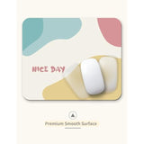 Square Mouse Pad Morandi-Style Minimalist, Portable Design For Office, School & Home With Non-Slip Base.Washable Smooth Mouse Pads With Stitched Edges,9.5X7.9 Inches (A326)