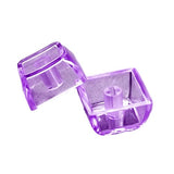 10Pcs Transparent Xda Height Blank Keycap Set For Mechanical Keyboard - Backlit Key Caps, Purple Through