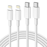 2-Pack 3Ft MFi USB-C to Lightning Cable Fast Charging for iPhone
