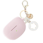 Case For Bose Ultra Open Earbuds (2024), Soft Silicone Protective Case Cover With Bling Keychain Accessories For Women Girls (Pink)