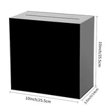 Black Acrylic Wedding Card Box Clear Diy Card Boxes Gift Card Box Money Box Holder For Wedding Reception Anniversary Birthday Party Baby Shower Graduation Decorations (10 X 10 X 5.5 Inch)