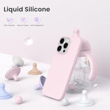 Chalk Pink Liquid Silicone Case for iPhone 16 Pro