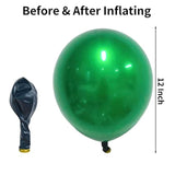 Metallic Chrome Green Balloons: Double Stuffed Latex, Party Decoration (30-Piece Set, 12")