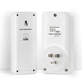 Wireless Thermostat Plug In Digital Temperature Controller Outlet Programmable Thermostat With Build-In Temperature Sensor Remote Control Greenhouse Thermostat Outlet Plug For Heater