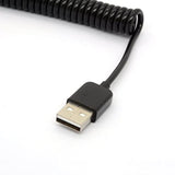 Coiled Usb To Micro Usb Cable Spring Spiral Usb 2.0 Male To Micro B Male Conne