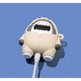 For Airpods Pro Cover,Cute 3D Cartoon Luxury Trendy Cute Fancy Funny Aesthetic For Girls Boys Men Teen Kids, Soft Silicone Fashion Character Skin Shark Cases (Hoodie Shark, Airpods 4)