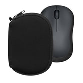 kwmobile Neoprene Case Compatible with Logitech M220 Silent / M235 / M185 - Case for Mouse Soft Pouch Carry Bag - Black